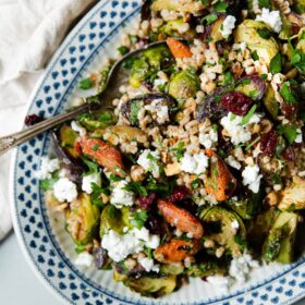 Fall Farro Salad on Platter