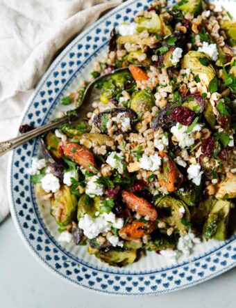 Fall Farro Salad on Platter