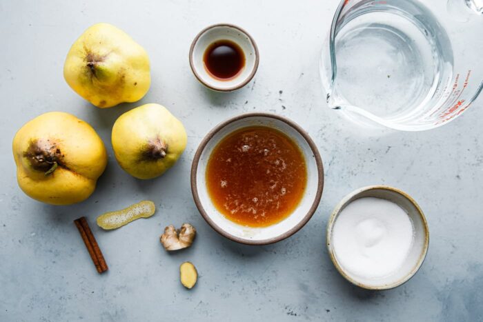Poached Quince Ingredients