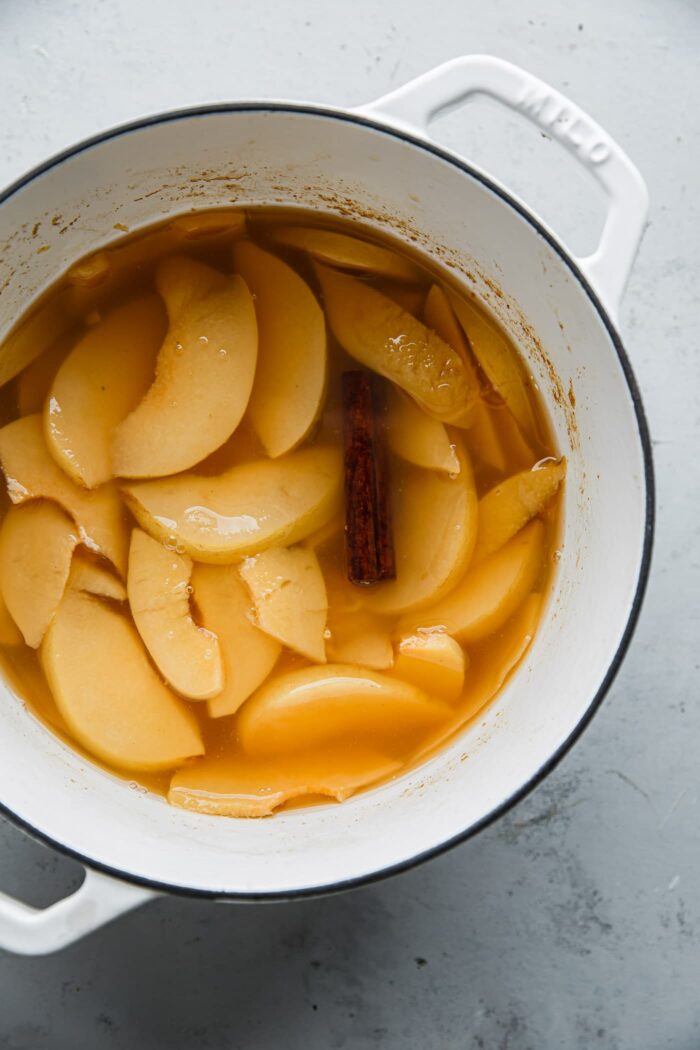 Poached Quince in Pot