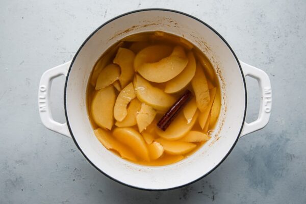 Poached Quince in Pot