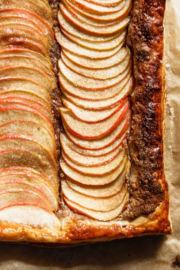 Puff Pastry Apple Tart with Layered Apples