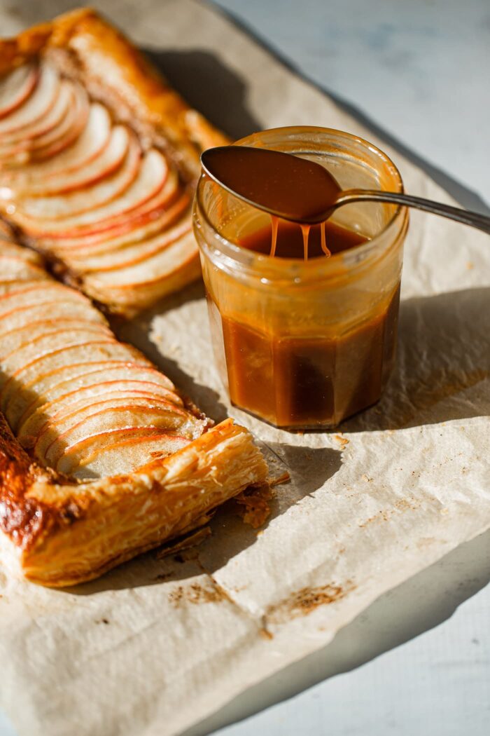 Puff Pastry Apple Tart with Caramel