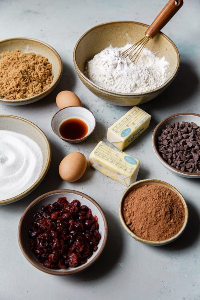 Chewy Chocolate Cookie Ingredients