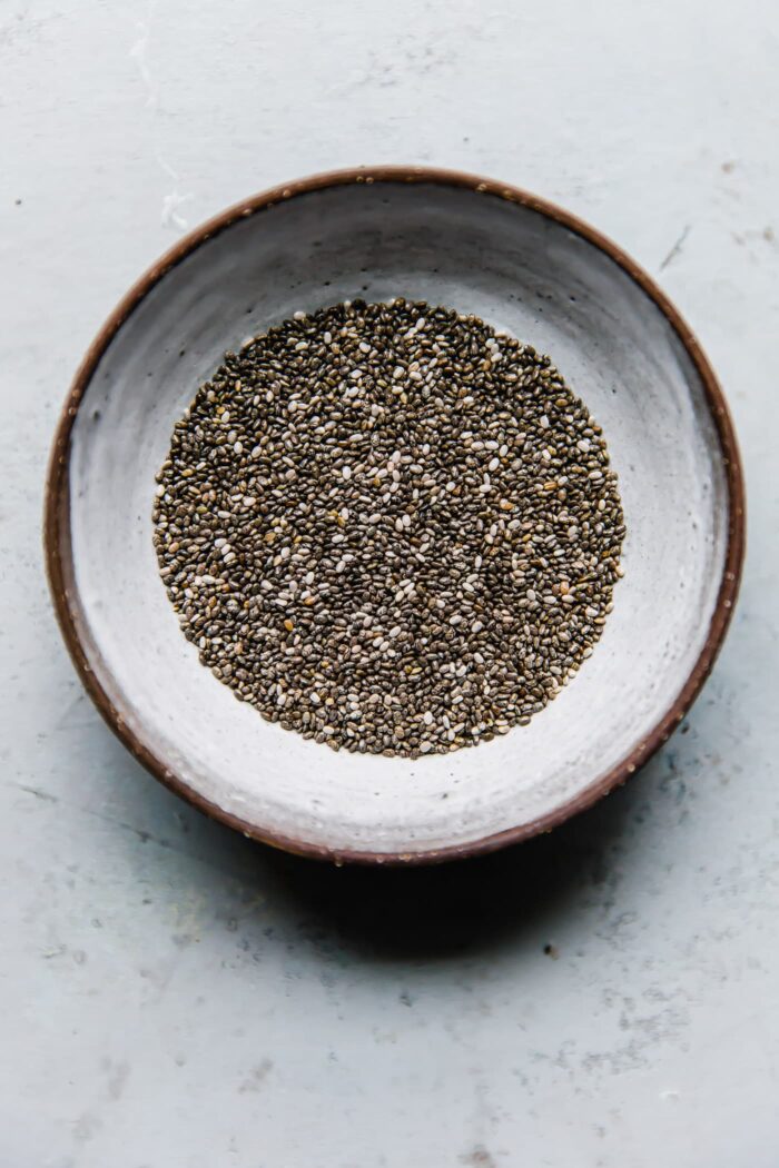 Chia seeds in bowl