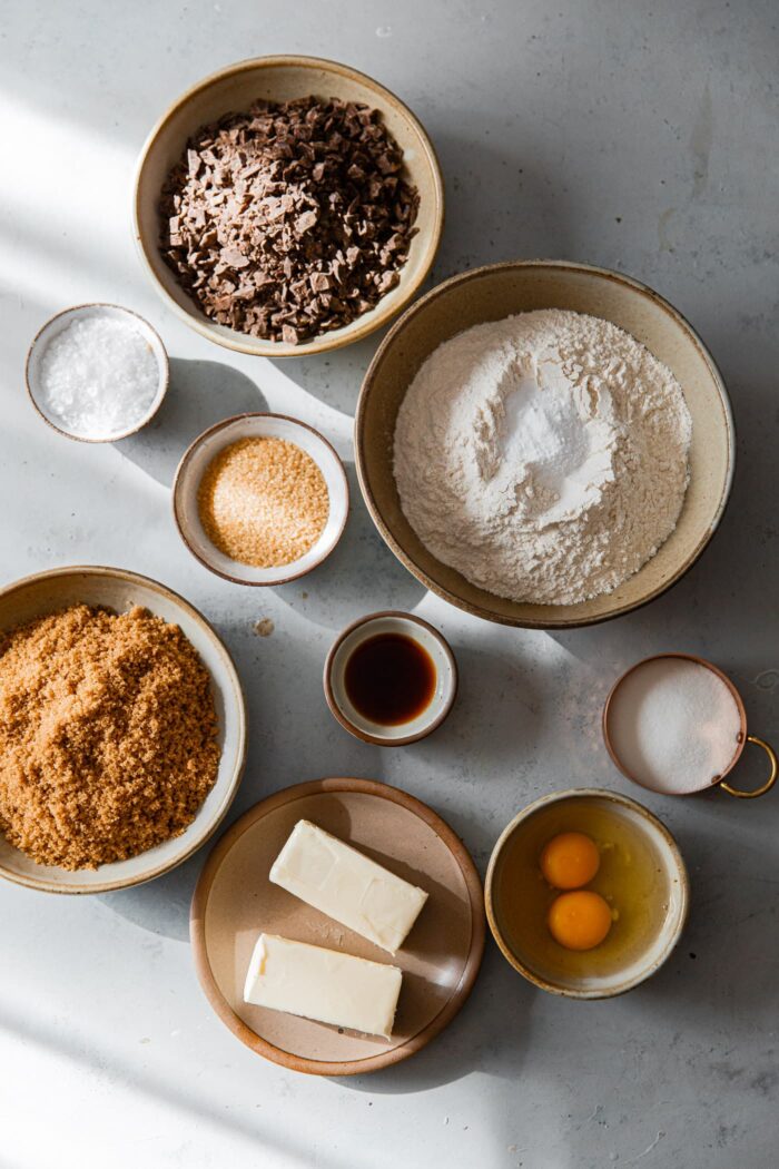 Chocolate Chunk Cookie Ingredients