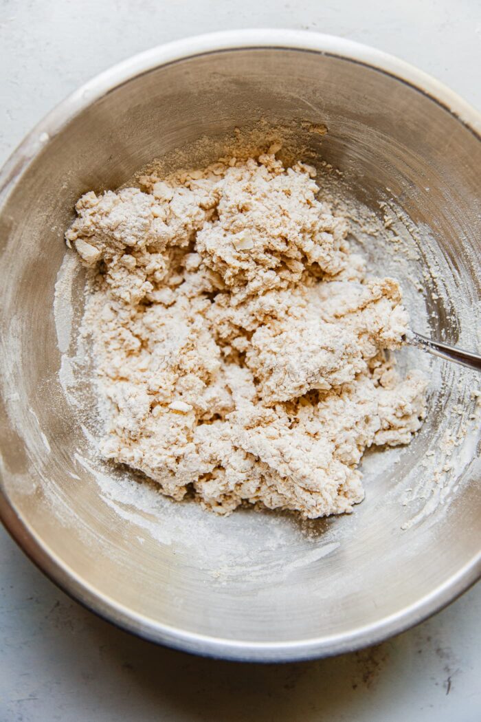 Scone Dough Mixture in Bowl