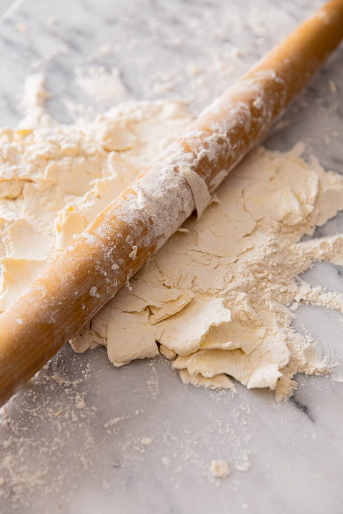 Rolling Butter into Flour for Quiche Crust