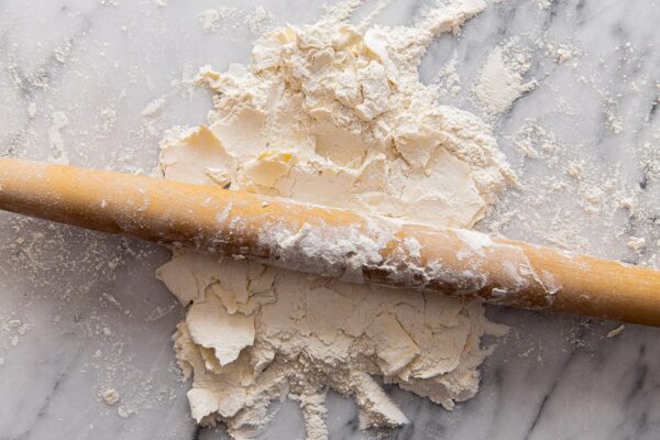Rolling Butter into Flour for Quiche Crust