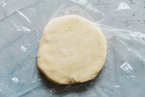 Quiche Dough Wrapped in Plastic Wrap