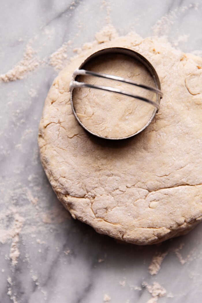 Cutting out Biscuit Dough