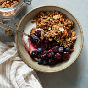 Healthy Granola with Yogurt and Berries