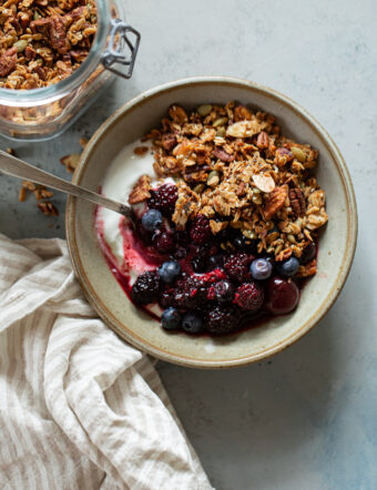 Healthy Granola with Yogurt and Berries
