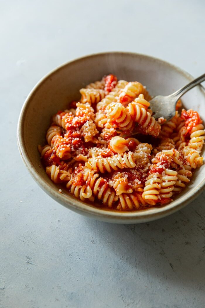 Tomato Pasta in Bowl
