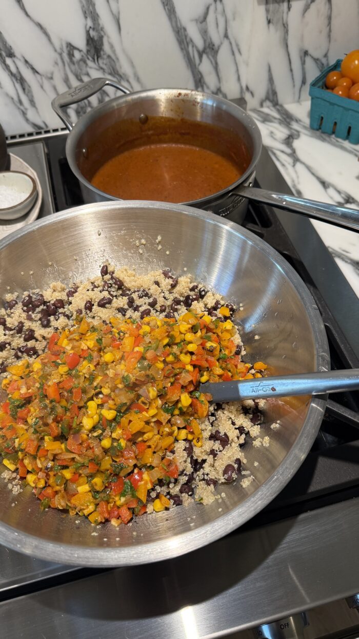 Black Bean Quinoa Enchilada Prep